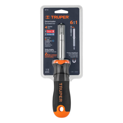 JUEGO DESARMADORES MULTIPUNTA 6 EN 1 TRUPER MULTI PUNTA 14200