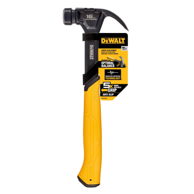 MARTILLO DE ACERO CON GARRA CURVA DE 16 OZ (454 G) DEWALT DWHT51002