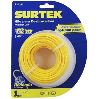 HILO / NYLON PARA DESBROZADORA 2.4MM 12M