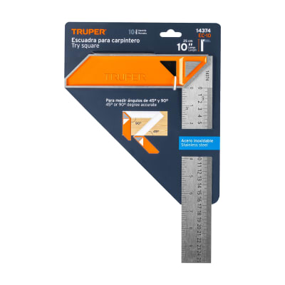 ESCUADRA 10 PARA CARPINTERO CON MANGO 100% DE ALUMINIO