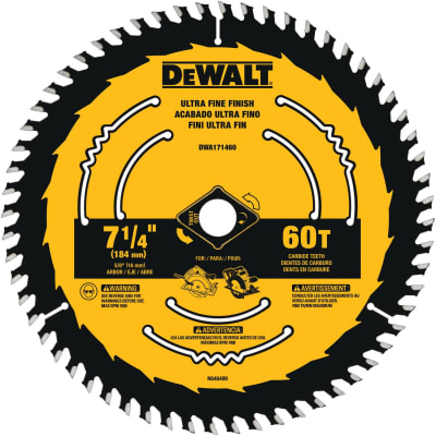 Disco para Sierra Circular 7-1/4” x 60D – DWA171460