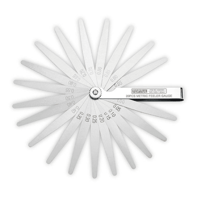 Galgas de espesores métricas 20 pcs TOPTUL - ICAA0020