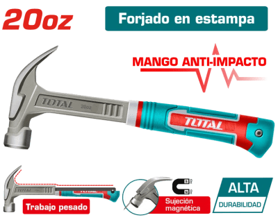 Martillo de uña magnético 20oz TOTAL / THCH61020L