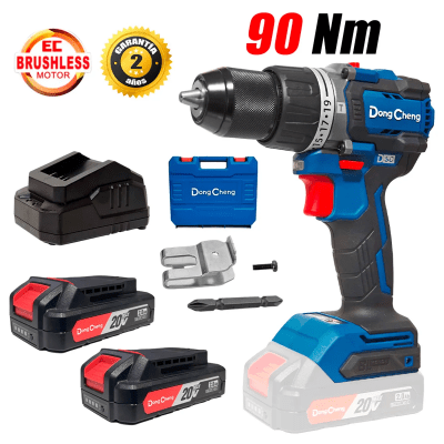 TALADRO PERCUTOR/ATORNILLADOR 20V DE 90NM DONGCHENG - DCJZ2090iAM