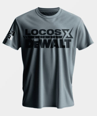 Polo de algodon locos por dewalt color gris - talla M