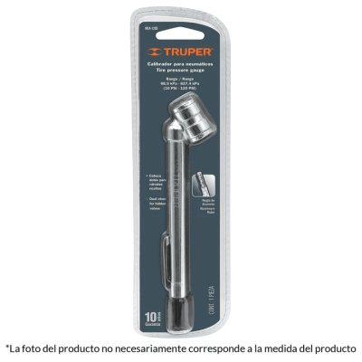 Medidor de presión 160 psi cabeza doble, truper 19100