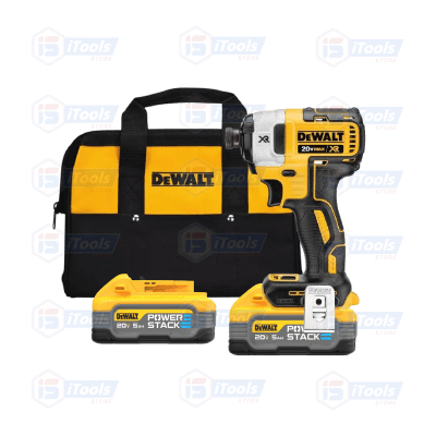 ATORNILLADOR DE IMPATO 20V 205NM DEWALT PACK BAT 5AH POWERSTAK + MALETA
