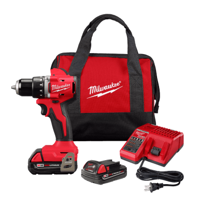 KIT DE TALADRO PERCUTOR DE ½” M18 COMPACTO MILWAUKEE / 3602-259CT