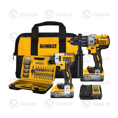 COMBO TALADRO PERCUTOR 1/2+ ATORNILLADOR IMPACTO 1/4+ SET ACCESORIOS 100 PCS TALADRAR /ATORNILLAR