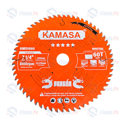 DISCO SIERRA DRAGÓN 185mm 60T - 5 ESTRELLAS KAMASA KMD1860