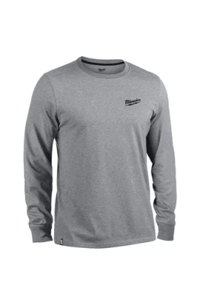 POLO DE TRABAJO HIBRIDA FREEFLEX MANGA LARGA GRIS L MILWAUKEE /604GL