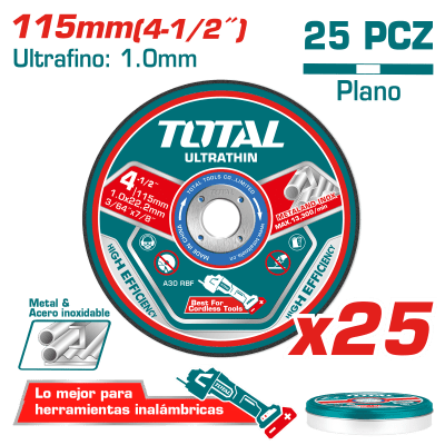 KIT DISCOS DE CORTE PARA METAL 4 1/2