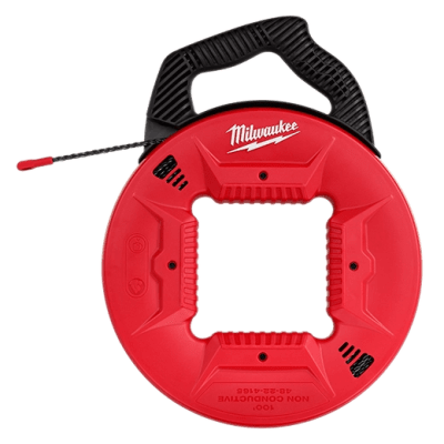 Cinta pasacable de poliéster de 100' con punta no conductora MILWAUKEE / 48-22-4165
