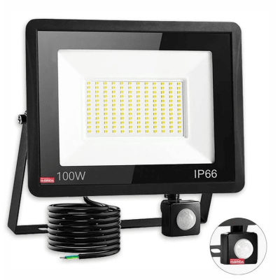 Reflector led con sensor de movimiento de 100w