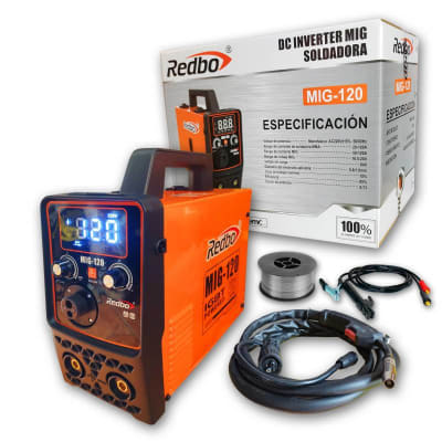 SOLDADORA INVERTER MIG 120A REDBO MULTIPROCESO