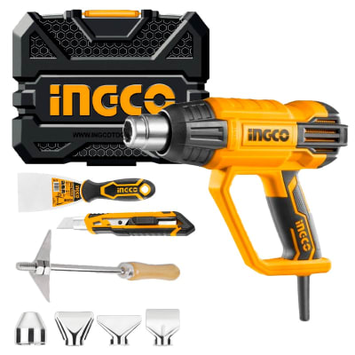 PISTOLA DE CALOR DIGITAL 2000 W. 3 NIVELES DE TEMPERATURA HG200028-1 INGCO