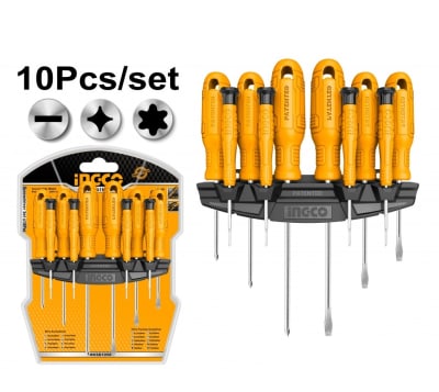 SET 10 DESTORNILLADORES HKSD1058 INGCO