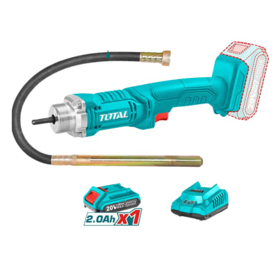 VIBRADORA DE CONCRETO 20V + BATERIA + CARGADOR Y MANGUERA TOTAL TCVLI2023011