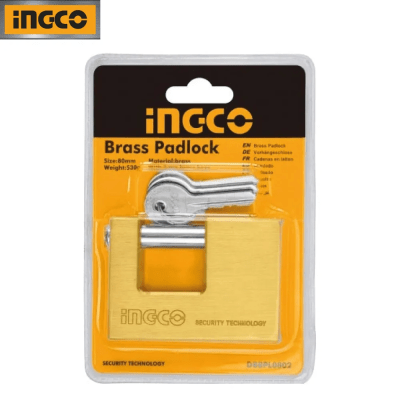 CANDADO JUMBO ANTIPALANCA 80MM BRONCE 3 LLAVES INGCO / DBBPL0802