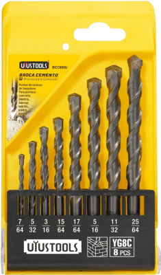 Broca cemento x 8pcs(7/64-25/64)