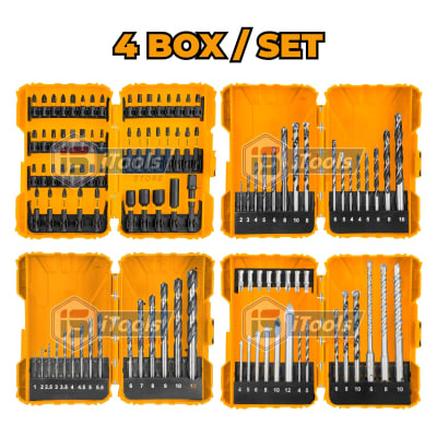 SET DE BROCAS MIXTAS PACK COMPLETO 4 CAJAS INGCO LIQUIDACIÓN