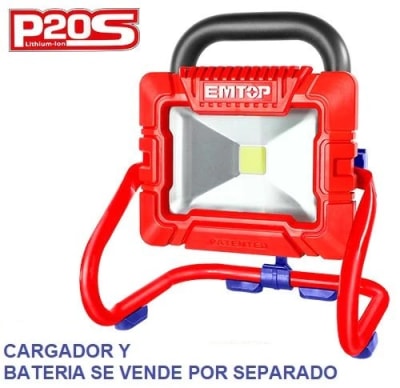 LAMPARA DE TRABAJO PORTÁTIL DE 1800 LUMENS, 20W, 20V - EMTOP LWL2025