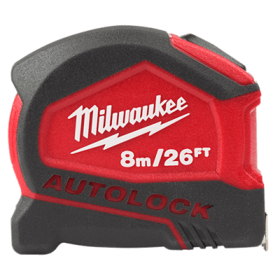 CINTA METRICA AUTOLOCK CON BLOQUEO AUTOMATICO DE 8MT MILWAUKEE / 48-22-6826