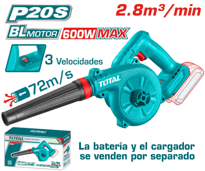 SOPLADORA BRUSHLESS INALAMBRICA 20V 2.8M3/MIN - TABLI2068