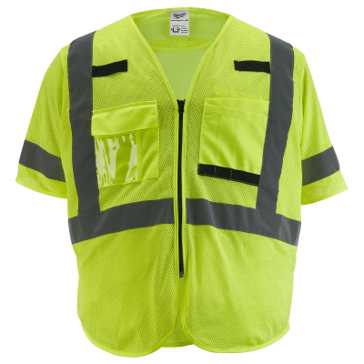 Chaleco de seguridad de malla amarillo Clase 3: L - XL MILWAUKEE / 48-73-5132