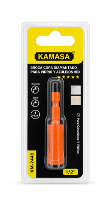 BROCA COPA DIAMANTADO PARA VIDRIO Y AZULEJOS HEX. 