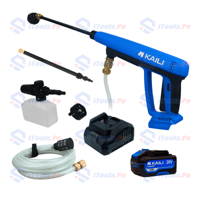 KIT HIDROLAVADORA INALÁMBRICA + BATERÍA 4AH + CARGADOR KAILI