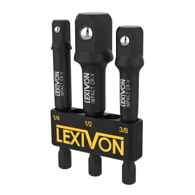 JUEGO DE ADAPTADORES DE DADO DE GRADO DE IMPACTO 3 PIEZAS DE 1/4