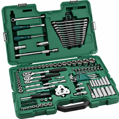Juego de 128 llaves de vaso métricas de 6 puntas con accionamiento de 1/4”, 3/8” y 1/2” - ST09014A