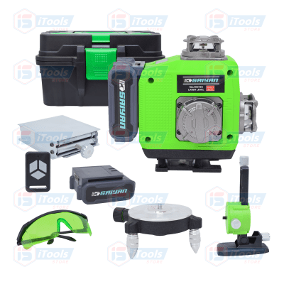 NIVEL LASER 16 LINEAS VERDES AUTONIVELANTE CON VISOR DE CARGA DE BATERÍA DIGITAL SAIYAN / NLLVHD16