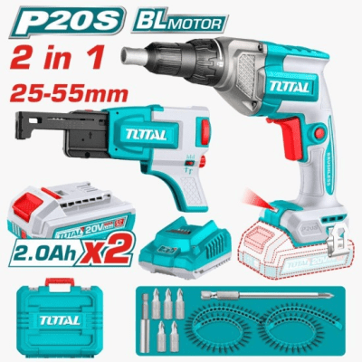 COMBO 2 EN 1: ATORNILLADOR DRYWALL + PISTOLA DE TORNILLOS TOTAL / TDSLI204268