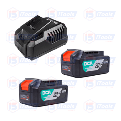 PACK 2 BATERIAS 5AH + CARGADOR 20V DCA