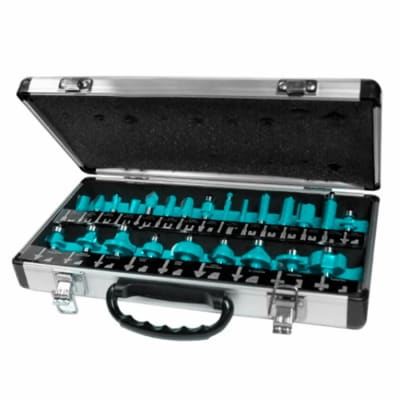SET DE 24 FRESAS PRO 6MM PARA RUTEADORA CANTEADORA TOTAL