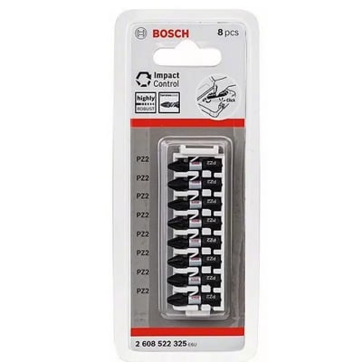 PUNTA POZIDRIV 2X25MM 8UNID IMPACT CONTROL BOSCH