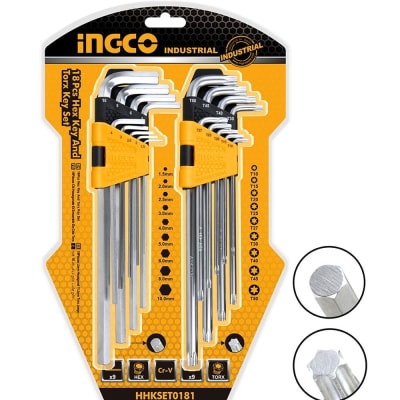 JUEGO COMBINADO 9 LLAVE ALLEN / 9 LLAVE TORX  HHKSET0181 