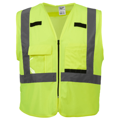 Chaleco de seguridad amarillo de alta visibilidad Clase 2: L / XL Milwaukee 48-73-5022