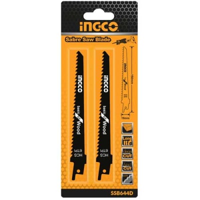 SET HOJAS DE SIERRA SABLE MADERA 2 PIEZAS INGCO SSB644D