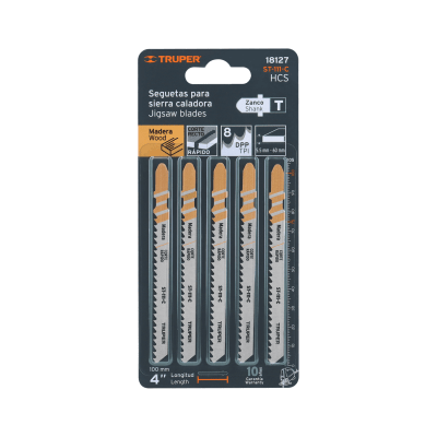 Blíster con 5 hojas de sierra 8 dpp zanco 