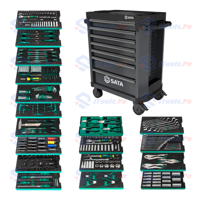 CARRO DE HERRAMIENTAS NEGRO DE 380 PCS SATA