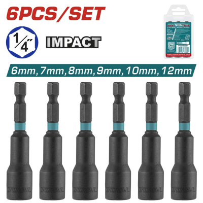 SET DE PORTA TUERCAS MAGNETICAS 6PCS TOTAL / TAC2765061-N
