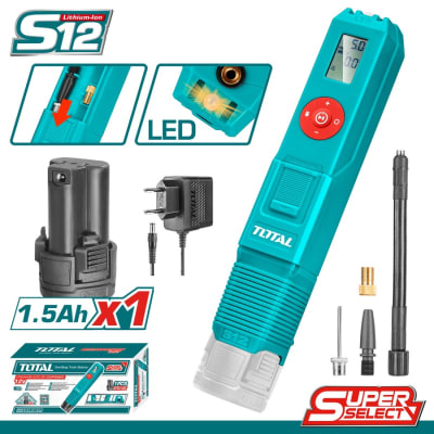 MINI COMPRESOR DE AIRE 12V 1.5AH 160PSI TOTAL TACLI12011
