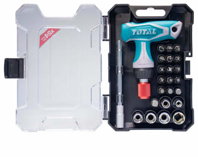 SET DESTORNILLADOR CON MANGO T 24 PZS TOTAL TOOLS TACSD30186