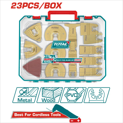 JUEGO DE CUCHILLAS PARA MULTIHERRAMIENTA 23 PZS TOTAL / TAKTMT2301