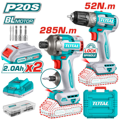 COMBO BRUSHLESS TALADRO ATORNILLADOR + ATORNILLADOR DE IMPACTO TOTAL / TCKLI20272