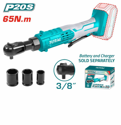 LLAVE RACHET INALAMBRICO CON ACCIONAMIENTO DE IONES BARETOOLS TOTAL / TDRLI2060151