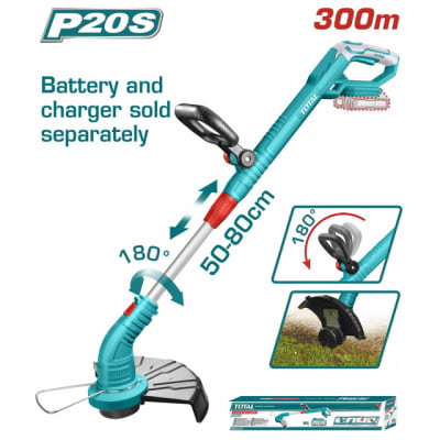 TOTAL CORTADORA DE CESPED LI-ION 20V NO INCLUYE BATERIA NI CARGADOR TGTLI200